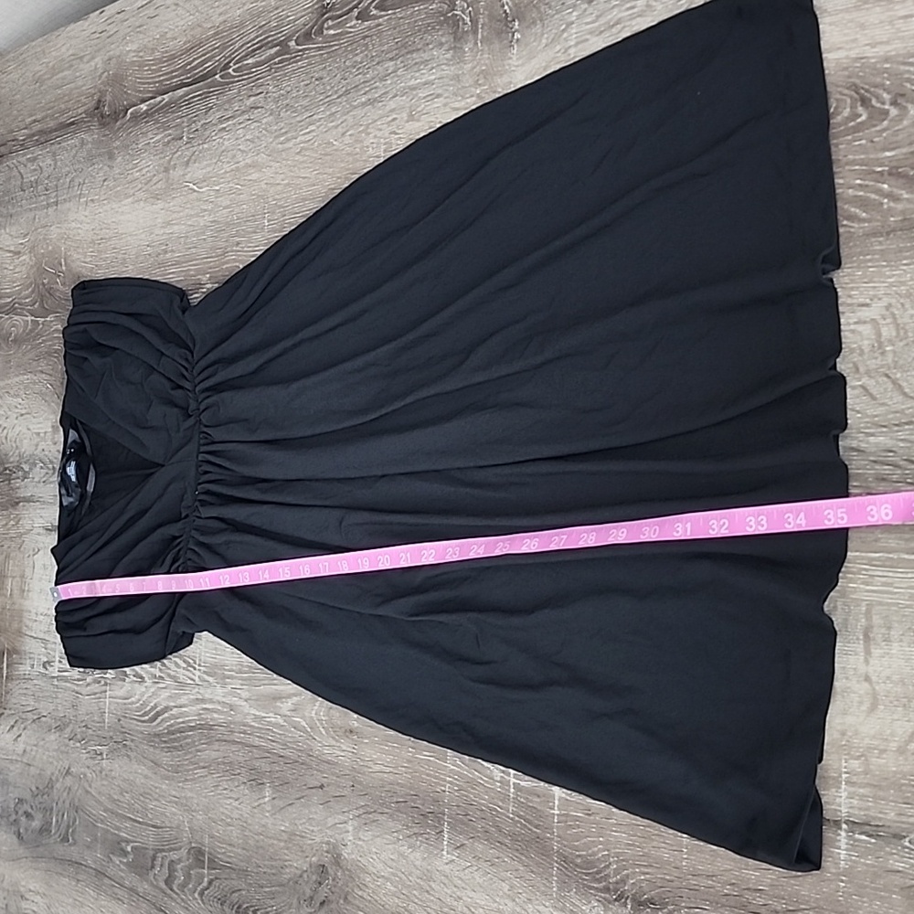 NEW! Norma Kamali Jersey Knit Grecian Draped V-Neck Dress Black - Picture 6 of 8